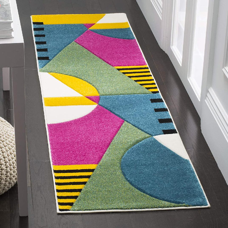 Menelaus Performance Geometric Rug, Runner 2'3" x 12'