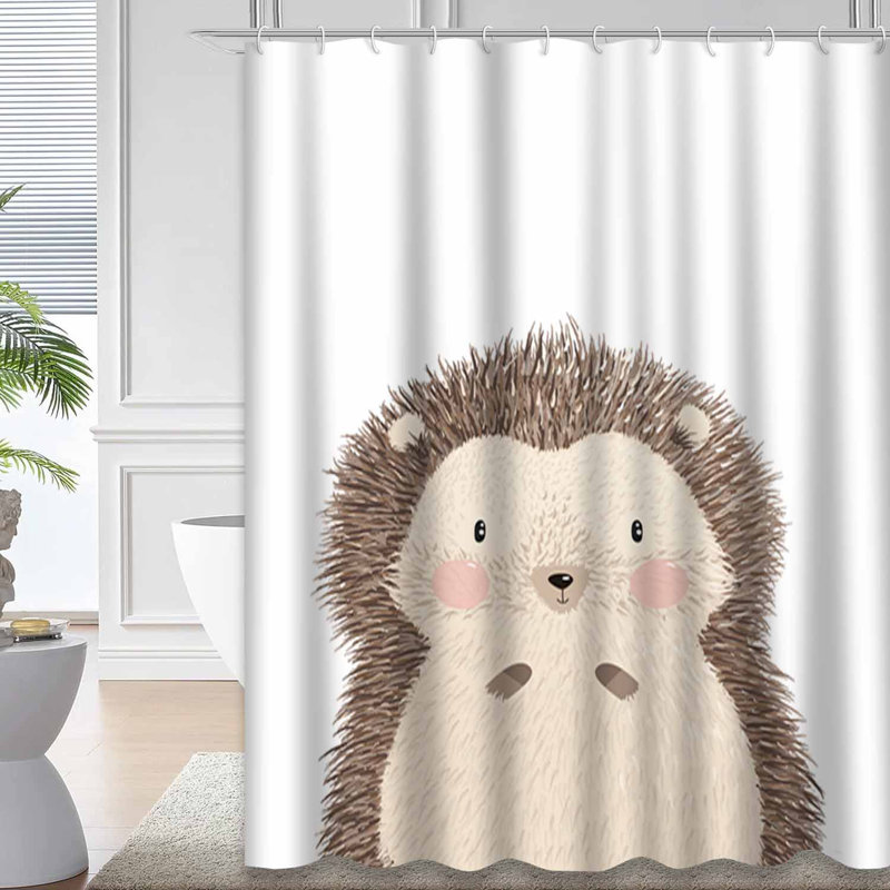 Mignon rideau de douche avec 12 crochets, L 72 po x l 72 po