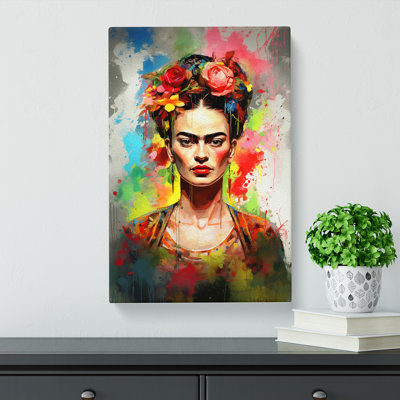 Frida Kahlo Gestural - Wrapped Canvas
