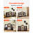 3-Tier Record Player Stand  Vinyl Record Stand up to 280 Album Black