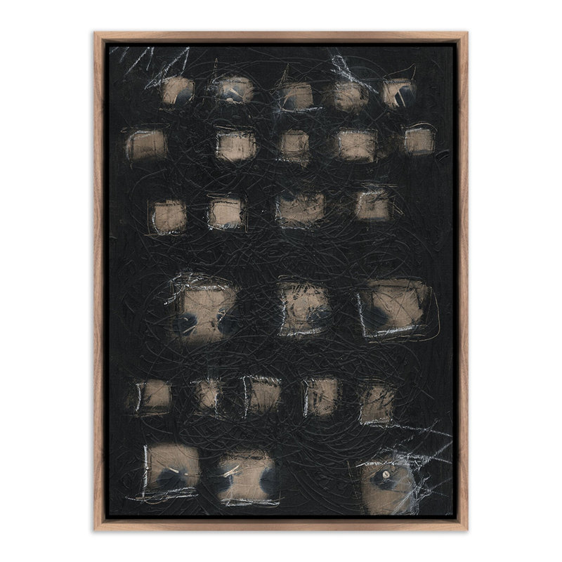 Squared up by Jamie Beckwith - Floater Frame Print on Canvas, 32" H x 32" W, Rustic Walnut Framed