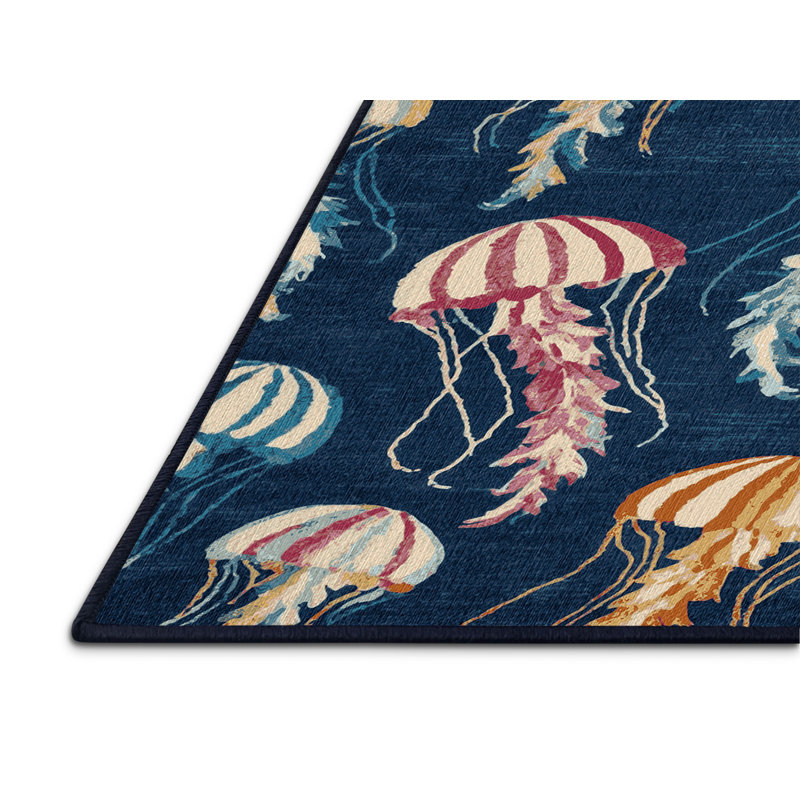  Tapis nautique lavable Jellyfish, Rectangulaire 3 pi x 5 pi