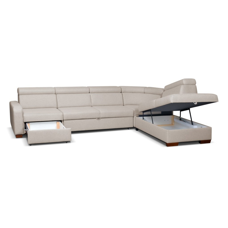 Abrar 6 Seater Sofa Bed, Right Hand Facing