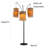 Amber 72-Inch 3-Light Rattan and Raffia Arc Floor Lamp