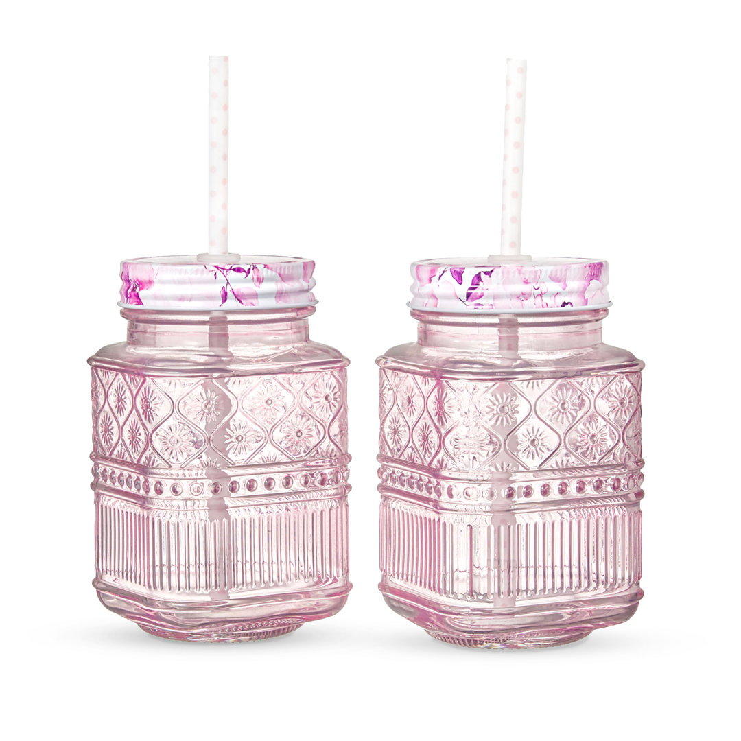 Claro Drinking Mason Jar (Set of 2) Godinger Silver Art Co 