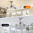 42" LED Crystal Ceiling Fan With Remote Control And Light Kit Included