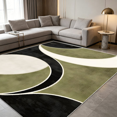 1PC Modern Geometric Area Rugs for Living Room, Soft and Comfortable, Suitable for all seasons, easy - to - maintain, machine washable Indoor floor mat, Under Table Farmhouse suitable for Bedroom, Dining Room, Study, Hallway, Patio, Home Decor