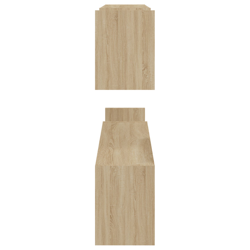 Gjystina 4 Piece Floating Shelf, Sonoma Oak