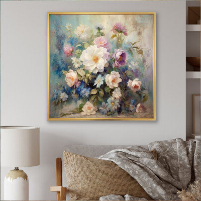 " Retro Collage Blossoming Wildflowers "