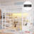 Full Metal Loft Bed with Stairs Storage, 4-Shelf Rack & Charging Station for Kids & Teens-1032888723