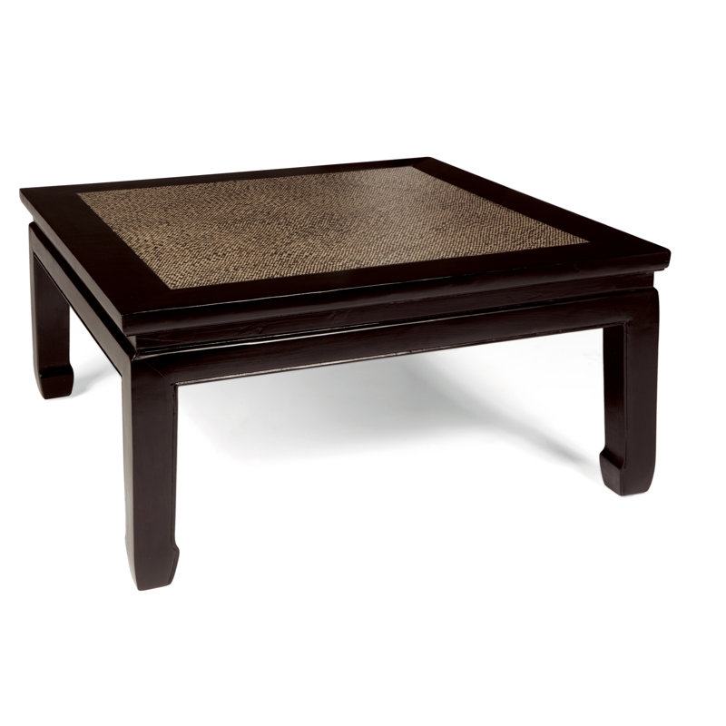 Hangzhou Solid Wood Coffee Table, Black Lacquer