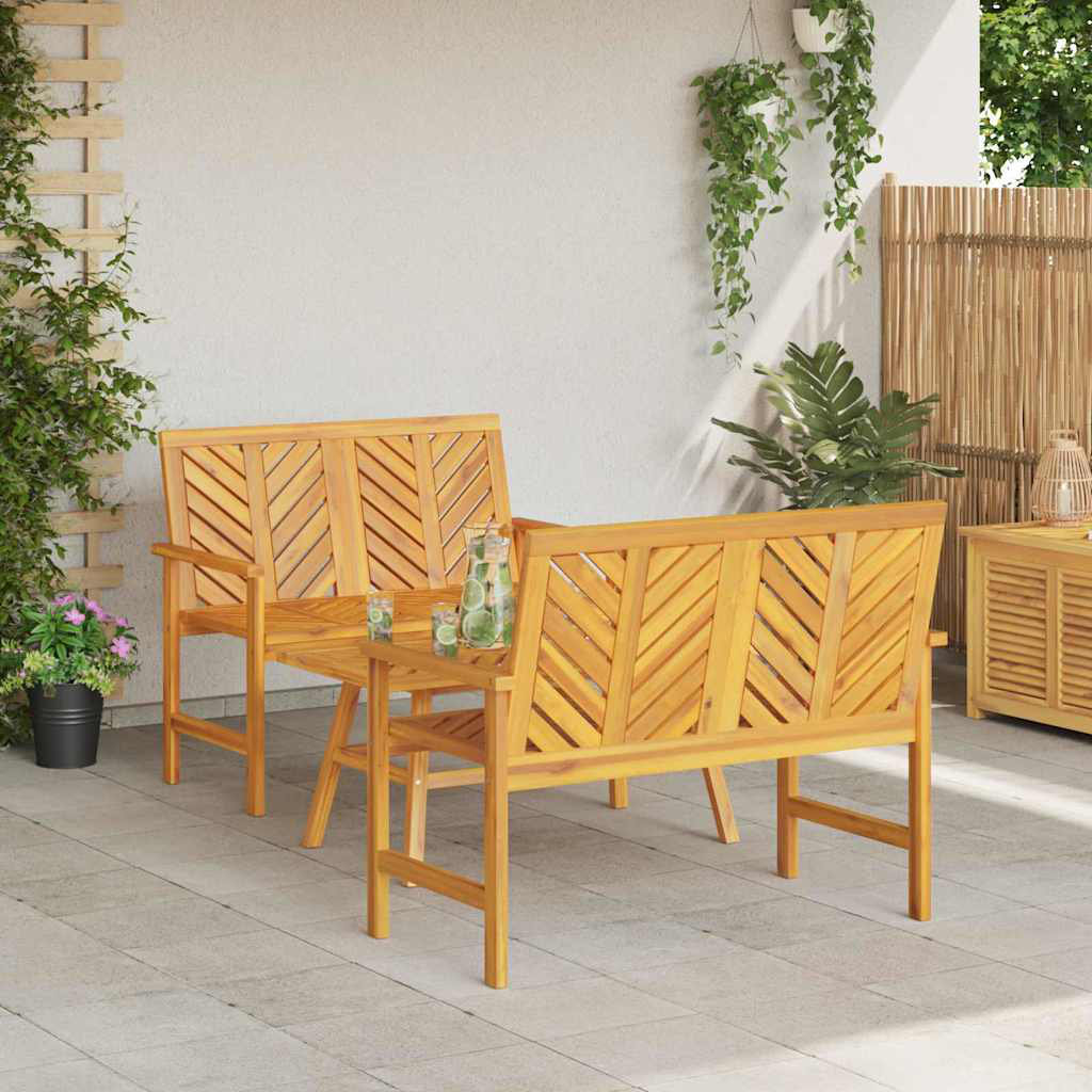 Vidaxl Garden Lounge Set 2 Pcs Brown Solid Acacia Wood