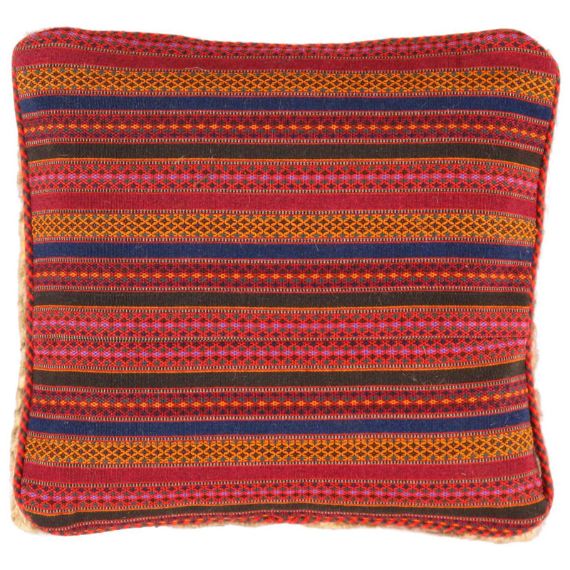 Lamb's Wool Pillow Cover & Insert, Beige/Green/Red/Blue, Square, 16" H x 16" W