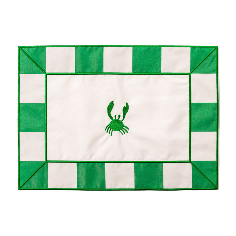 Placemat, Green/White