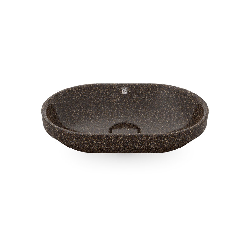 Woodio Soft60 15.748'' Wood Oval Bathroom Sink, Root