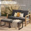 Arunas 2-Person Aluminum Outdoor Patio Conversation Set