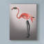 «Flamingo with Lace-up bottes», impression sur toile tendue-33420404