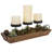 3-Pillar Metal Tabletop Candelabra Tray
