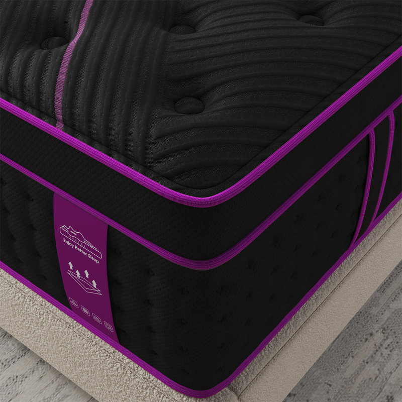 12''/14''Medium-Firm Hybrid Mattress With Gel Memory Foam Bed In A Box, 14", Queen