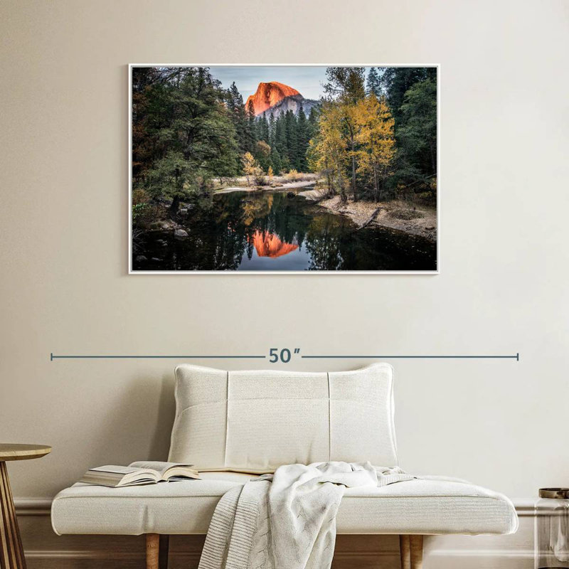 Yosemite Glassy Creek, Cadre flottant blanc, 40 po x 27 po