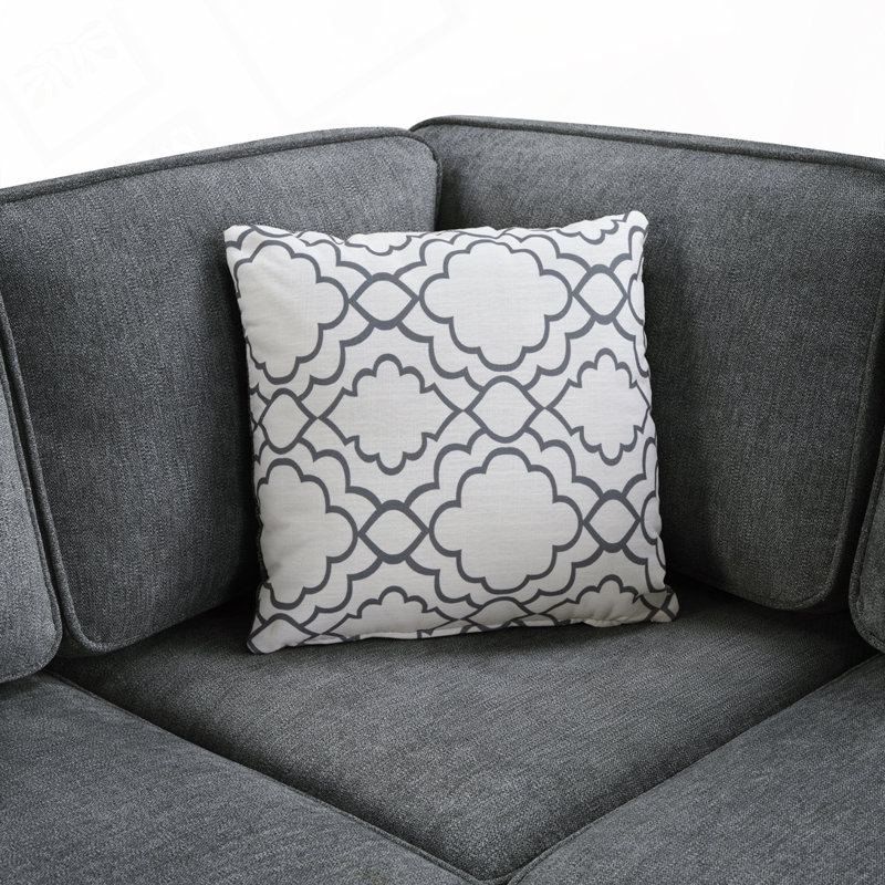 Canapé-lit modulaire convertible avec couchettes coulissantes doubles, Gris foncé