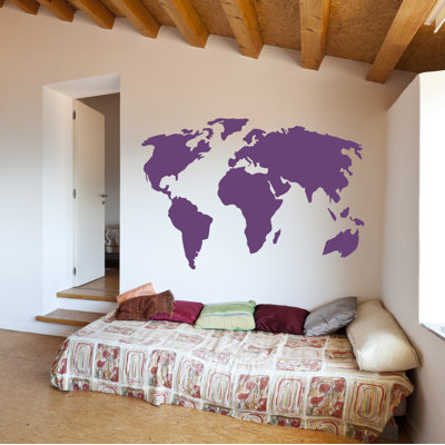 Décalcomanie murale carte du monde