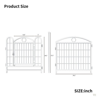  Parc pour chien à 8 panneaux en métal - Clôture intérieure / extérieure robuste pour animaux avec porte, pliable, résistante à la rouille, formes bricolage pour petits / moyens / grands chiens, chats et petits animaux de compagnie