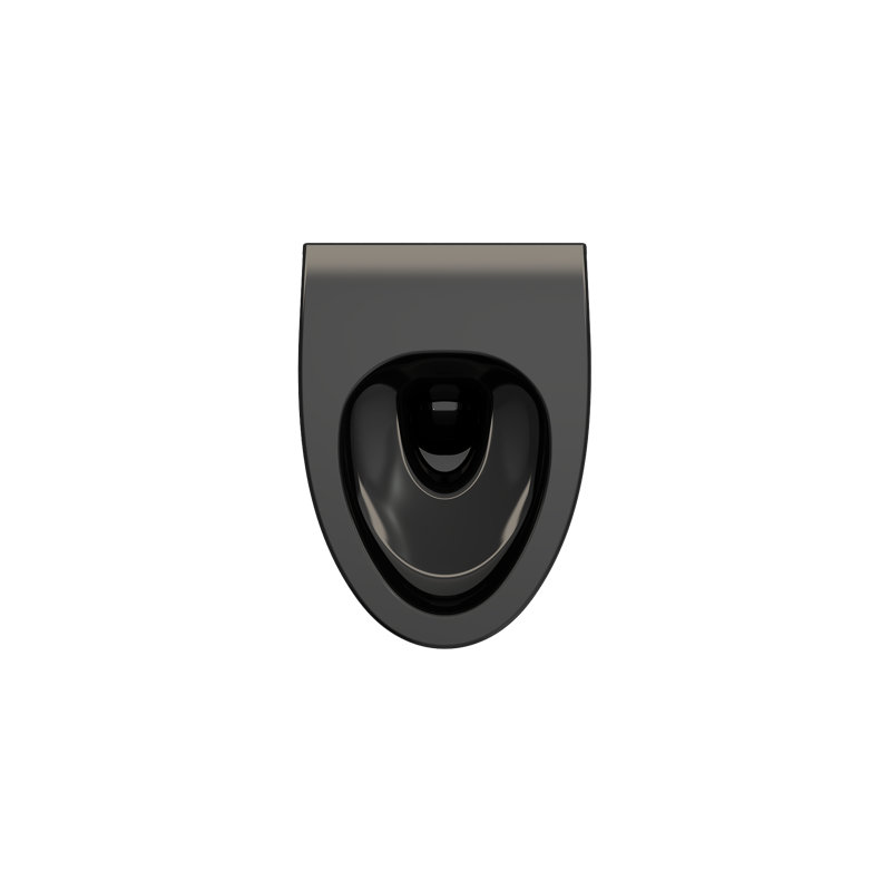 Milano Wall-hung Elongated Toilet Bowl, Black