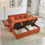 Comfortable Fluffy Corduroy Lazy Sofa With Storage, Double Ottomans, And Table Board For Ultimate Relaxation-1584589844