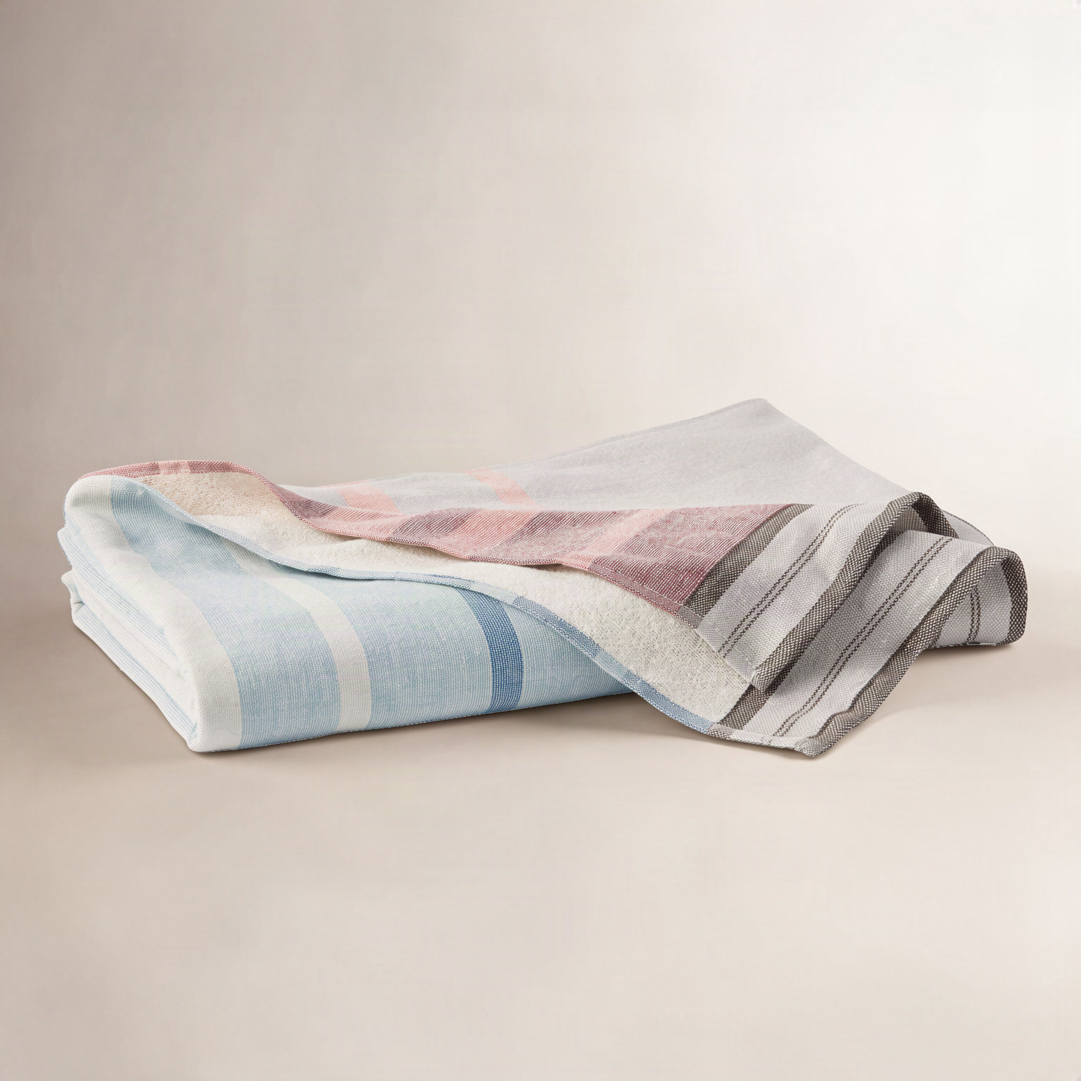 Tomales Cotton Beach Towel, Rosehip/Deep Ocean Ombre
