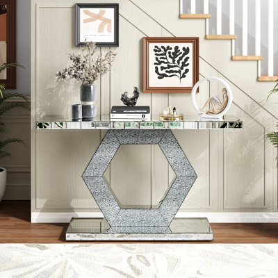 Miroir d'entrée hexagonal en cristal Sparkling