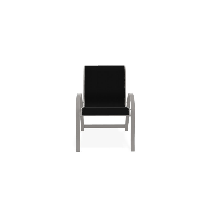 Aruba Stacking Patio Dining Armchair, Warm Gray