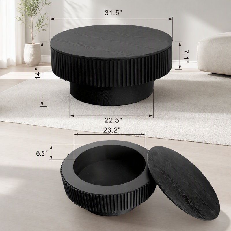 Coffee Table, 32 lbs, Black