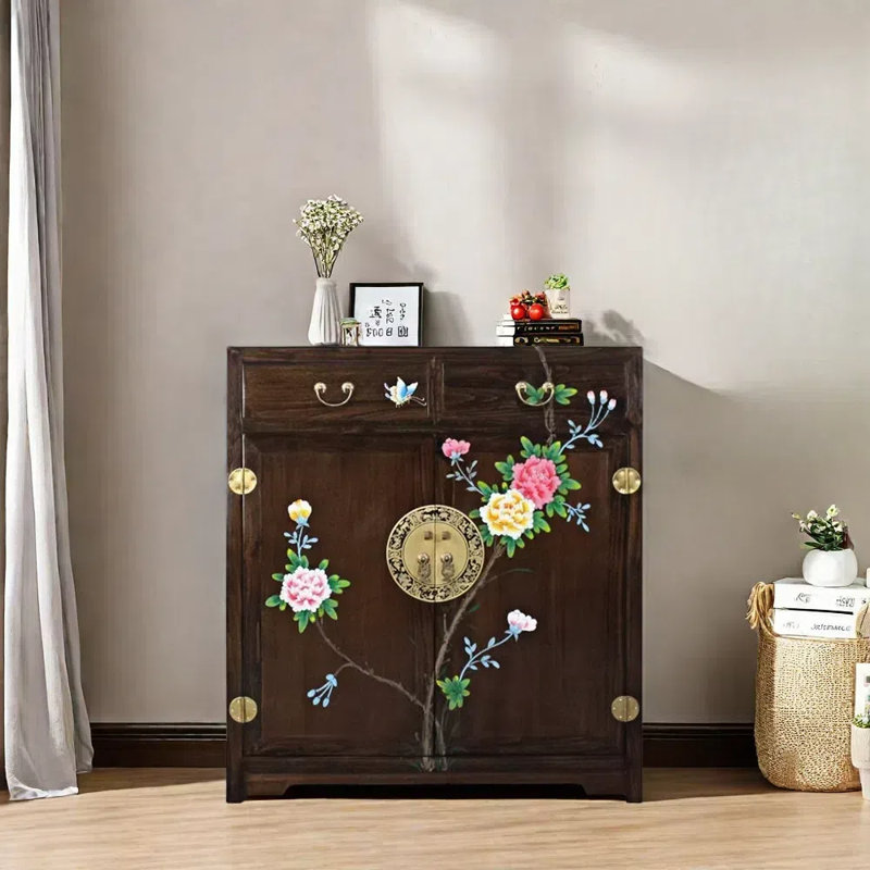 Solid Camphor  Wood Entryway Cabinet