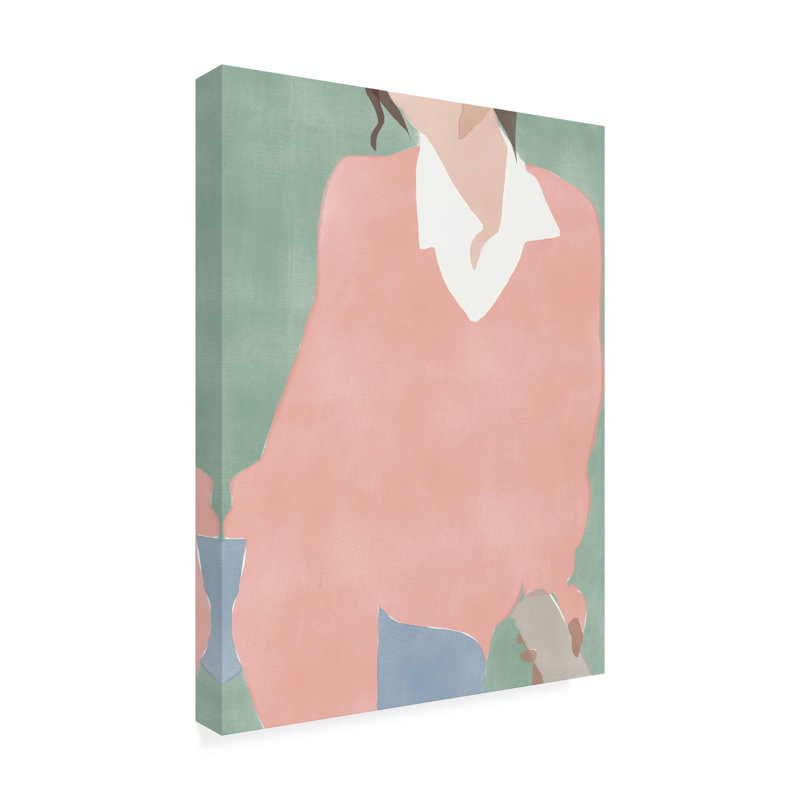 Art sur toile, bolologien rose, petit doyen, 14" H x 19" W