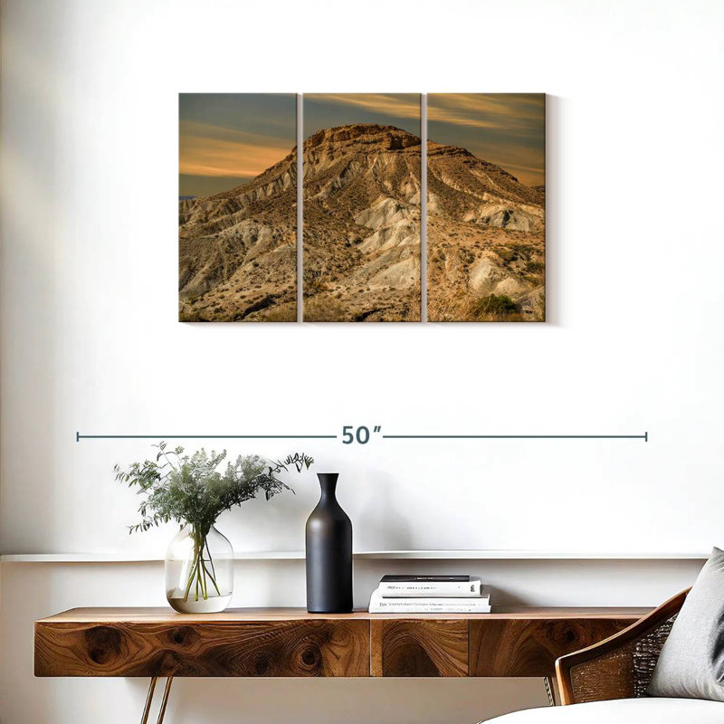 Tabernas, montagne du désert, H 20 po x l 33 po