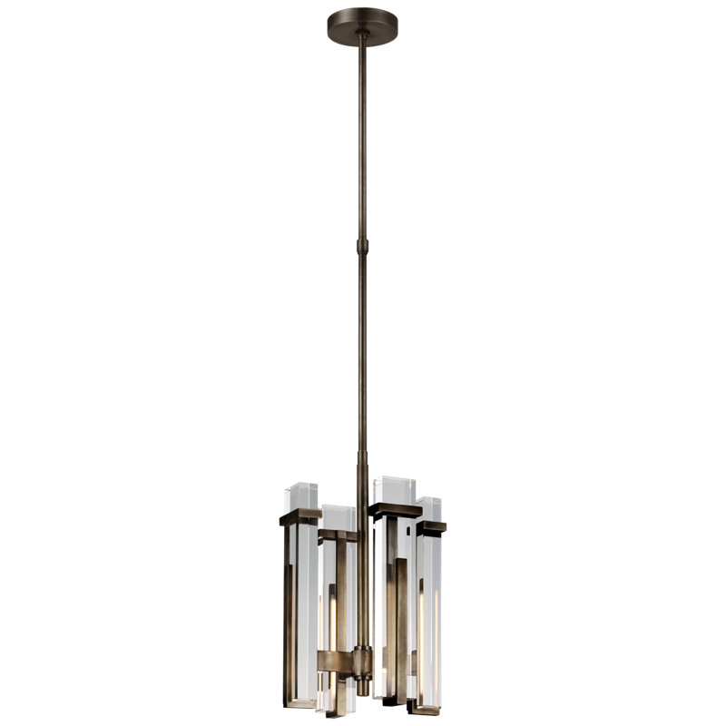 Ian K. Fowler Malik Small Chandelier, Bronze, Clear