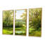 «Beautiful Summer River Through Trees Landscape», ensemble d'art mural sur toile encadré champêtre-1777710725-1777710745