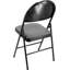 Ensemble de chaises pliantes en métal 4 pièces avec sièges rembourrés en bleu foncé et gris - portatif, empilable, antidérapant-1425061830