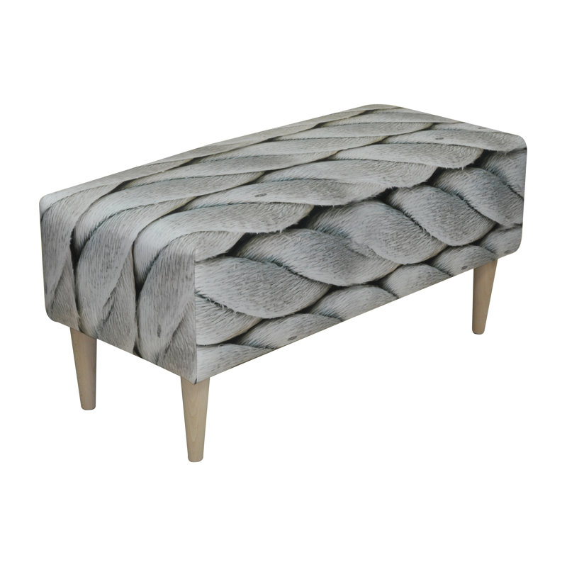 Marine Polyester Blend Upholstered Bench, Polyester Blend