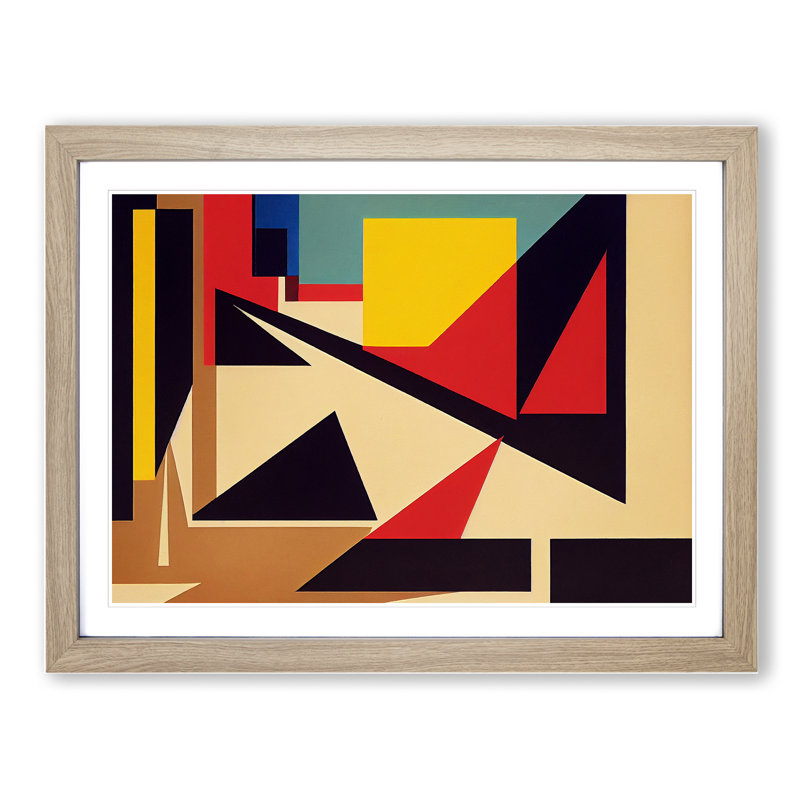 Art Suprematism Vol.4 Abstract - Single Picture Frame Print, 34cm H x 46cm W x 2cm D, Oak Framed