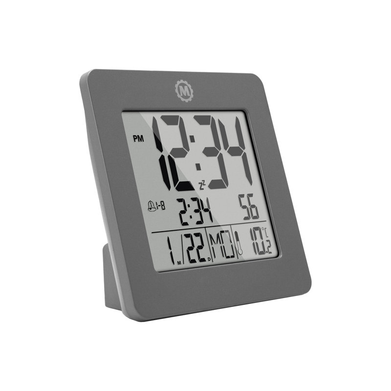 Horloge de table numérique, Gris