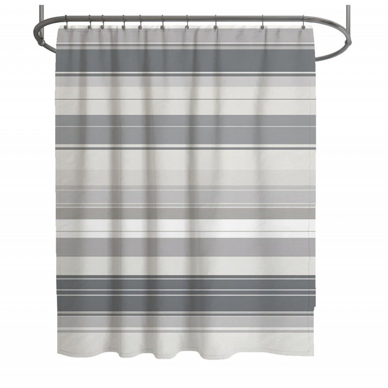 Rideau de douche simple à rayures Saltash, H 73 po x l 70 po