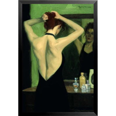 «Black Dress Poster» par Albert Bergevin, reproduction d'art encadrée