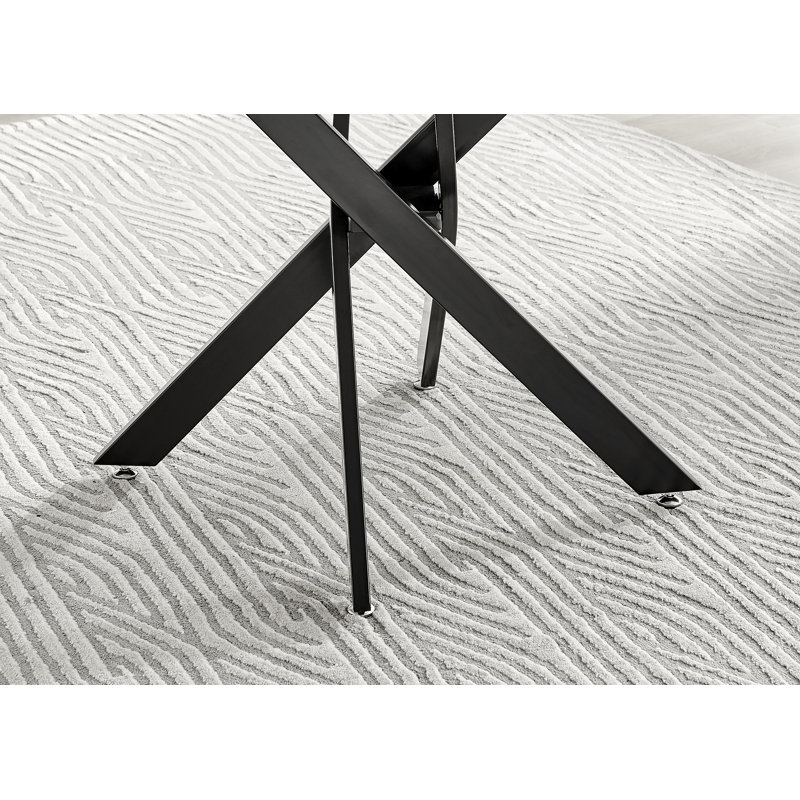 Tierra Modern Chrome Metal & Glass Round Dining Table Set with 4 Luxury Button Velvet Chairs