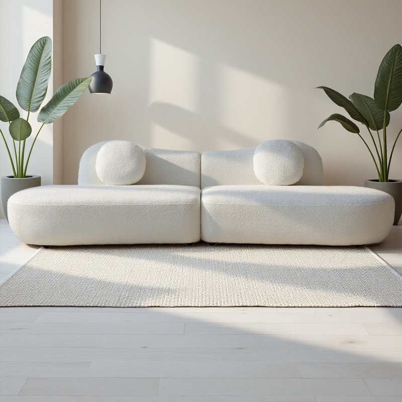 Canapé modulaire incurvé 112 po 112 po