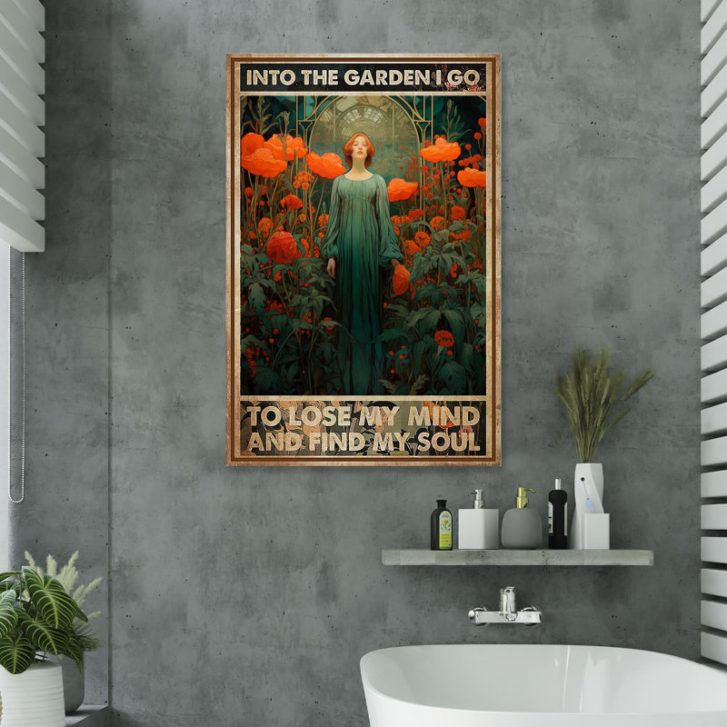«Into the Garden I Go», impression sur toile tendue, L 24 po x H 36 po