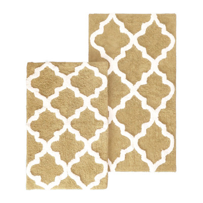 Ensemble de tapis de bain 2 pièces 100% coton Trellis
