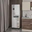 Garde-manger blanc avec rangement ouvert et 2 portes