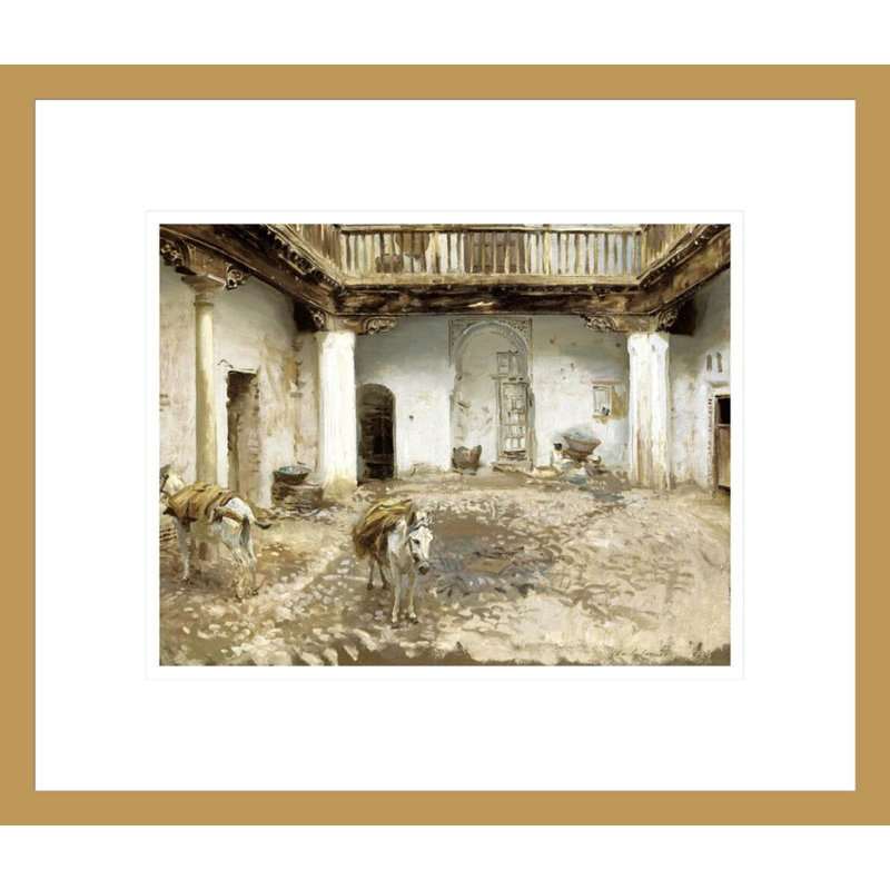 Moorish Courtyard, John Singer Sargent, impression giclée sur cadre, H 13,75 po x l 16,09 po